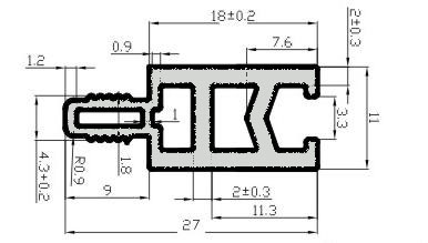 Уплотнитель для алюминиевых конструкций 1438 термовставка